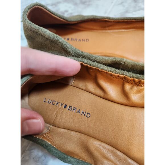 Lucky Brand Women's‎ Olive Green Erin Round Toe Ballet Flats Size 7.5 - Picture 6 of 7